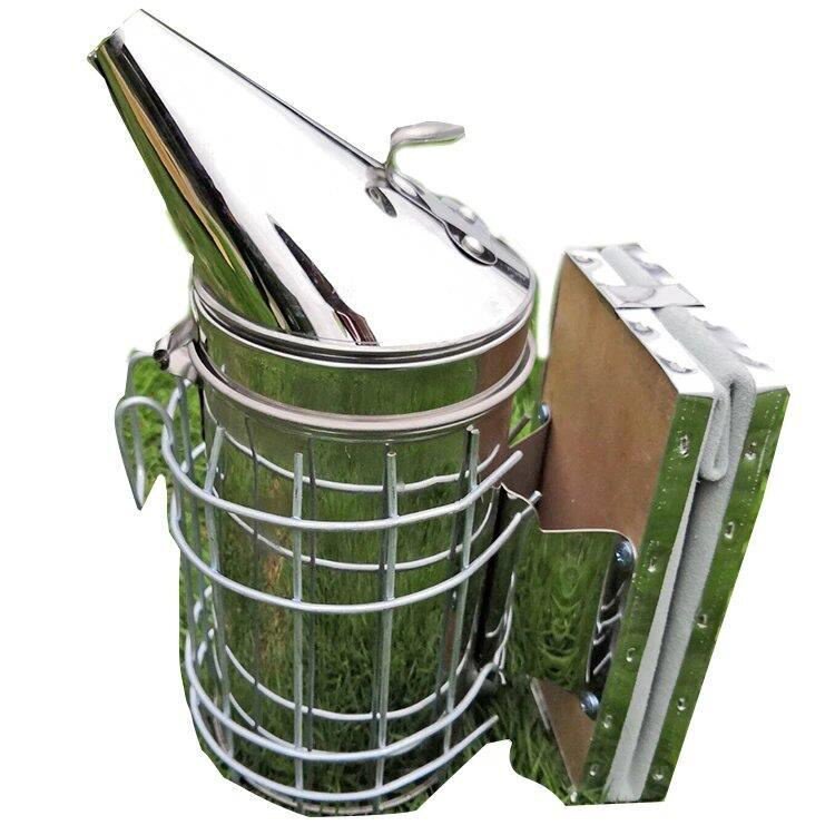 养蜂工具不锈钢喷烟器专用蜜蜂熏烟器吹烟大号真皮蜂桶用具养蜂手