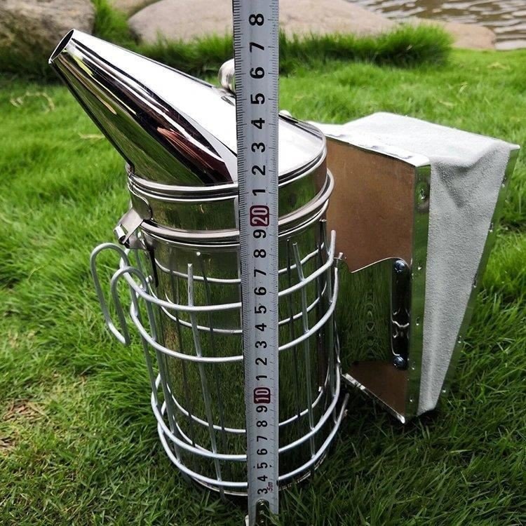 养蜂工具不锈钢喷烟器专用蜜蜂熏烟器吹烟大号真皮蜂桶用具养蜂手