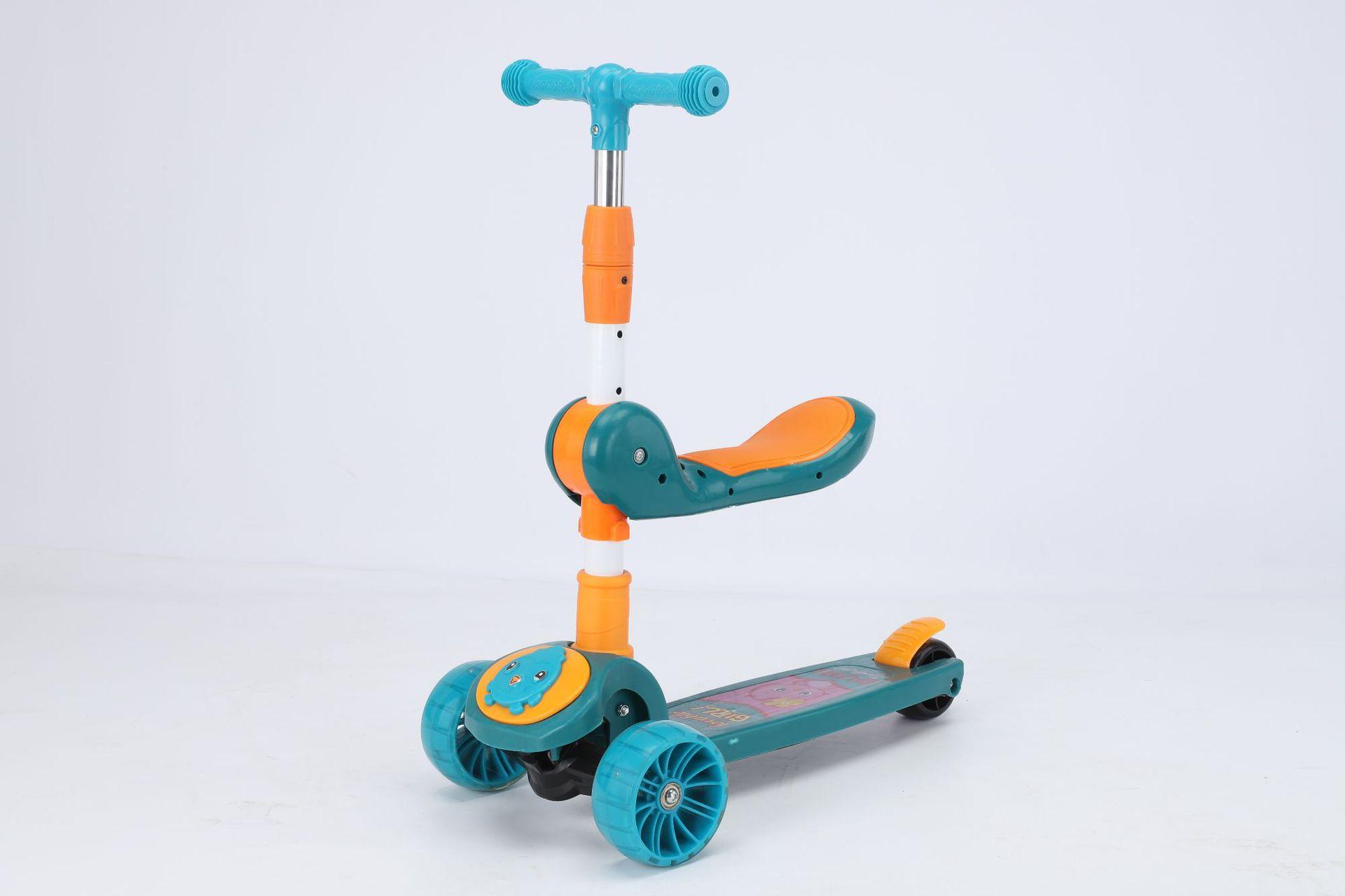 儿童女孩8款脚滑车折叠宝骑宝宝三合一滑板车溜溜过家家玩具