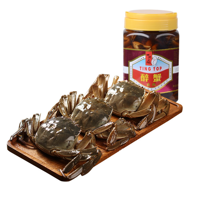 一只鼎金典醉蟹850g红膏大闸蟹花雕醉蟹母蟹上海特色即食罐装全母