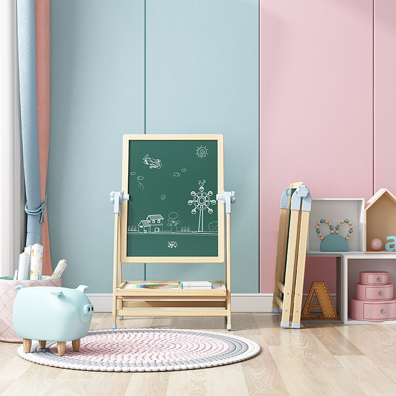 小黑板家用教学可擦折叠小学生家庭小孩子画画用的画板