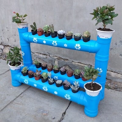 简约种菜排水管阳台水培神器塑料管花架蔬菜家庭花架