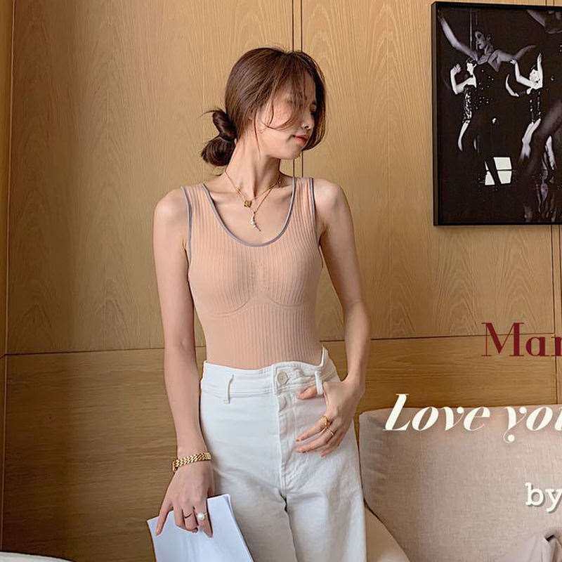 毛圈背心秋冬新品女装发热保暖内衣女吊y2美背背心吊带