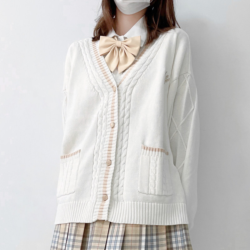 朴樱原创穗谷物语jk毛衣开衫外套秋冬冬日毛衣