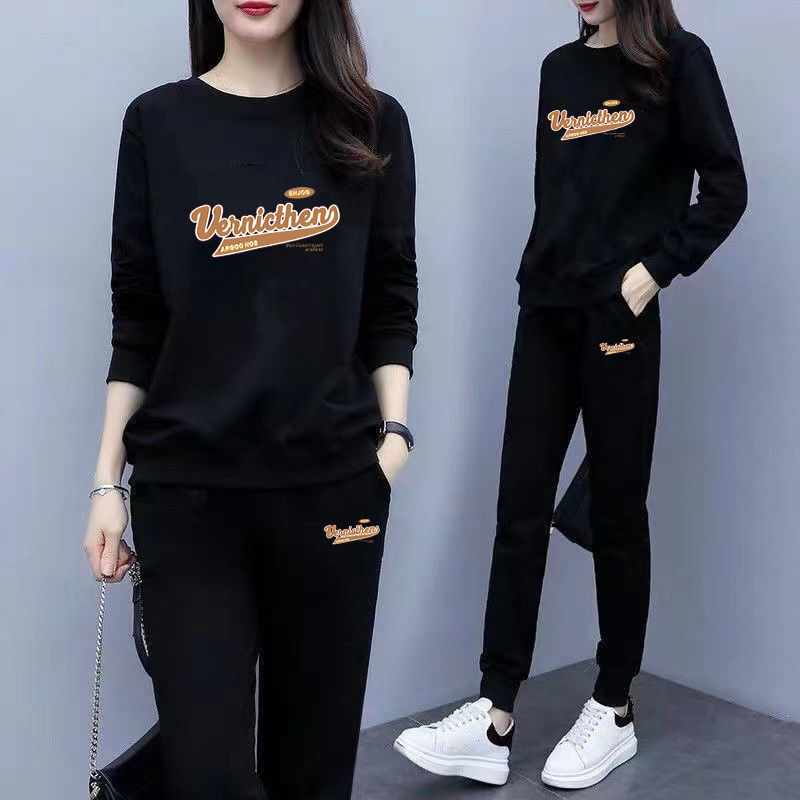 休闲运动服休闲套装女装春秋季搭配帅气潮流卫衣时尚运动一套女