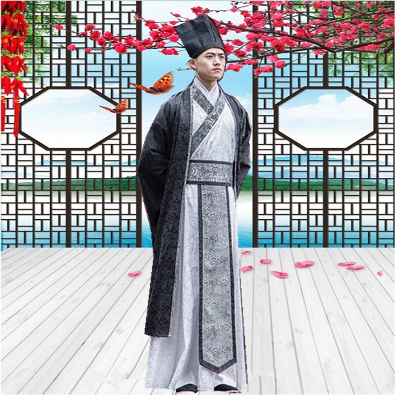 新款古装书生汉服古代唐装秀才读书郎服饰才子民族服装
