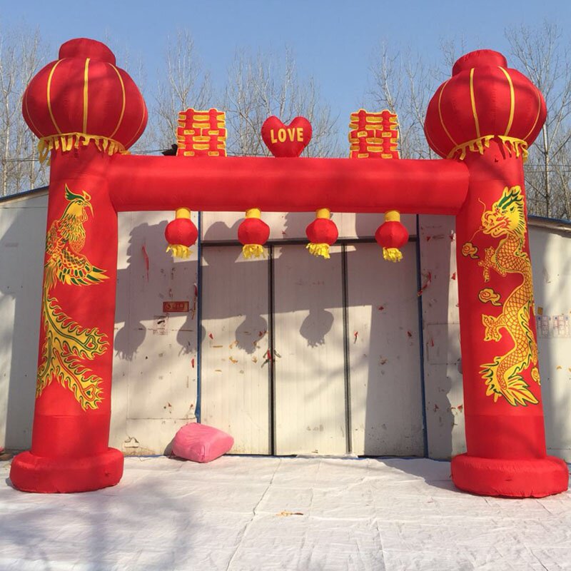 结婚喜庆婚礼婚庆拱门横幅气门庆典花彩豪华拱门