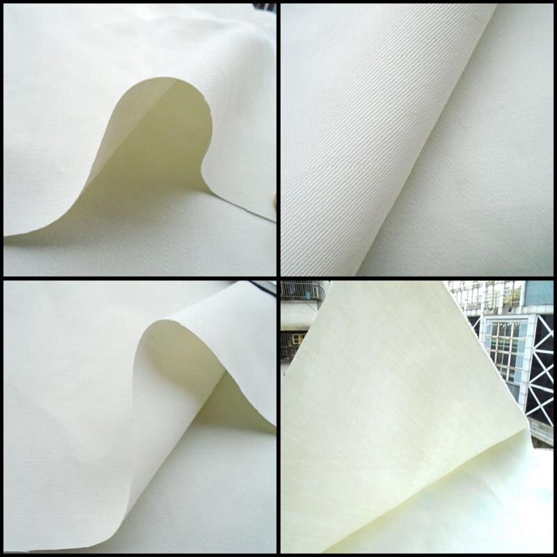 涤纶迪卡白色热转印涤卡布料370g白坯布帆布厚细海绵垫