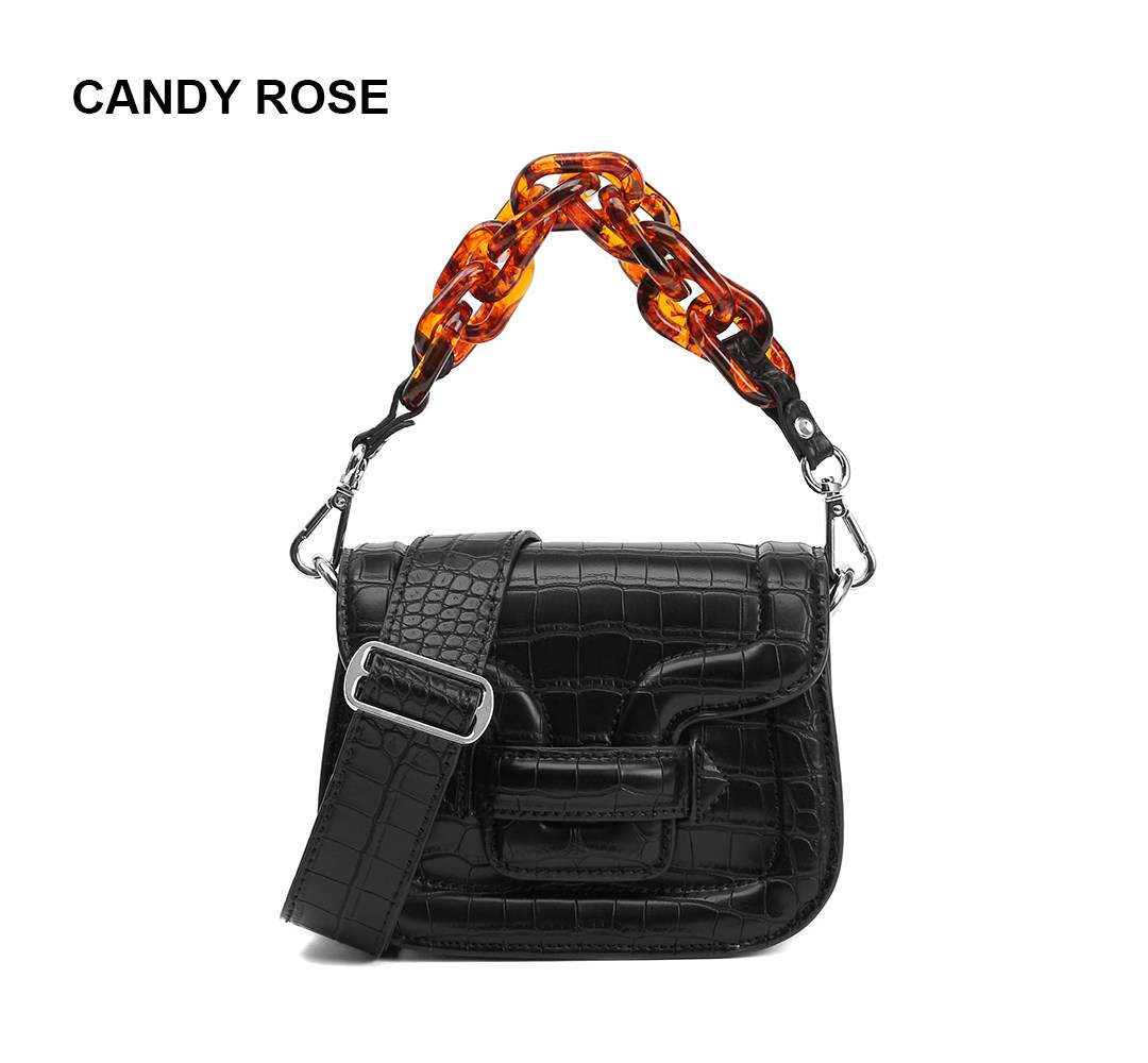 candyrose官方旗舰店正品cr包包玛瑙马鞍包品牌品牌女包女士包袋