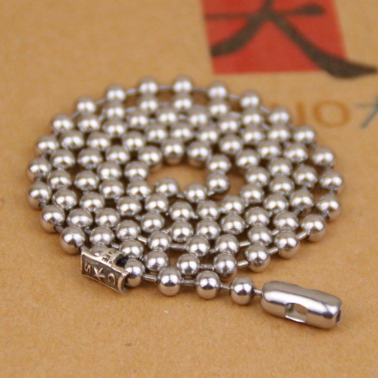 codysanderson钛钢圆珠男女项链纯银牌子cody五角星专用项链