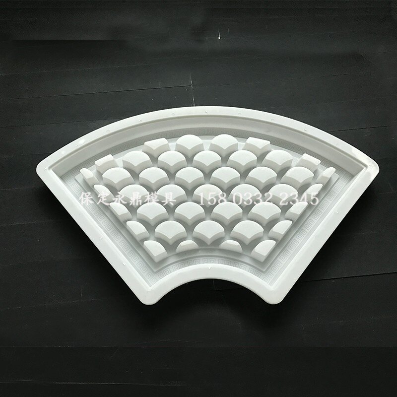 古建中式围墙扇形镂空砖花模具仿古别墅花园砖雕