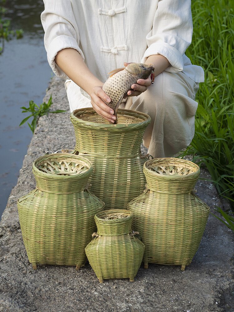 黄鳝鳝鱼神器竹编专用笼浮泥鳅抓黄型款新型款竹编