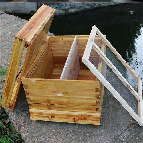 蜂箱全套蜜蜂箱带框巢础养蜂工y具成品蜂巢框平箱煮蜡杉木中蜂蜂