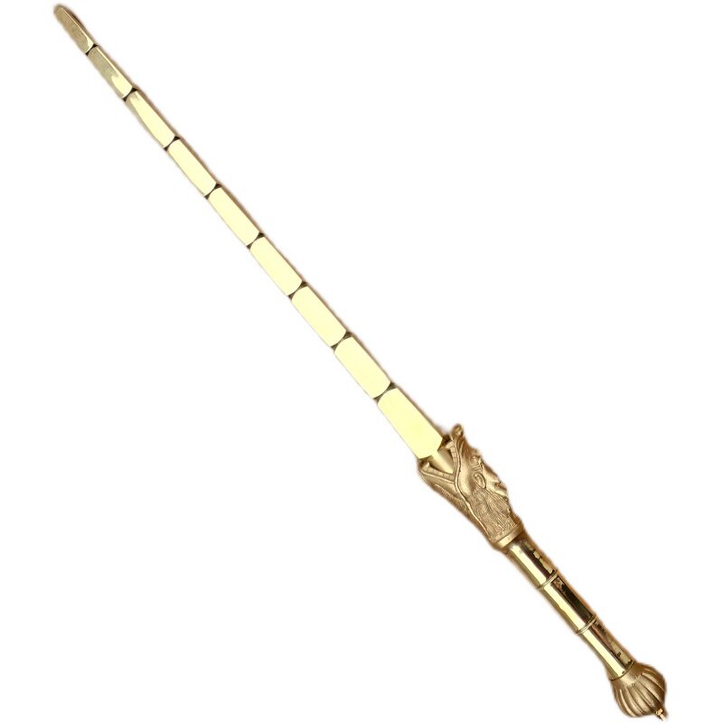 黄铜兵器秦琼九节摆件武术双锏佛教竹节神鞭双更多武术装备