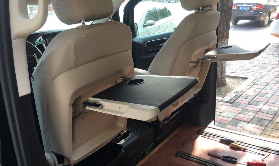 欧新办公桌座椅汽车小桌折叠gl8途睿五十铃威霆车用笔记本架