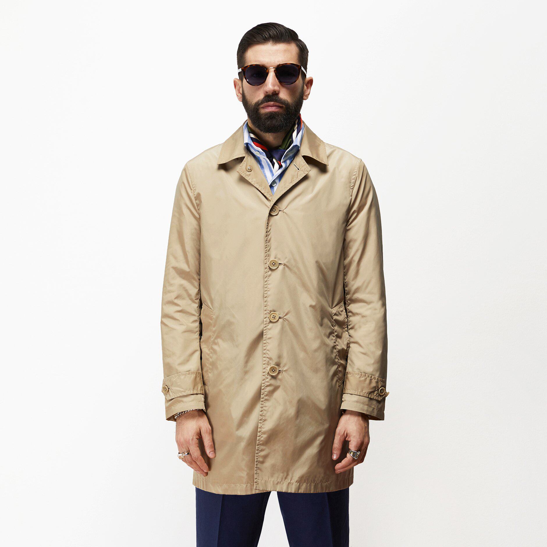 风衣春夏高级防水巴尔玛肯旅行可收收纳经典风衣