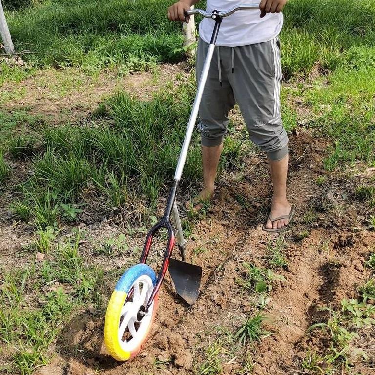 手推式耘锄小型家用除pf草开沟轻便工具机械推锄神器田耕锄耕翻土