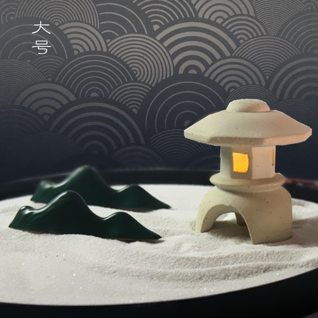 日式日料摆件禅意寿司茶道装饰灯笼灯雪青石摆件