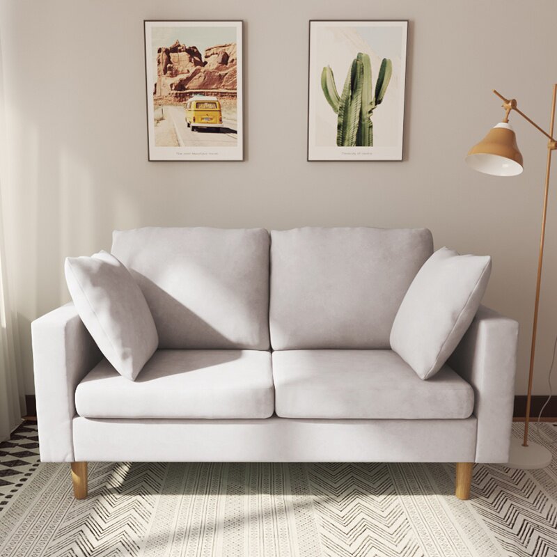 布艺沙发小户型客厅北欧简约现代简易网红款单双人卧室租房小沙发