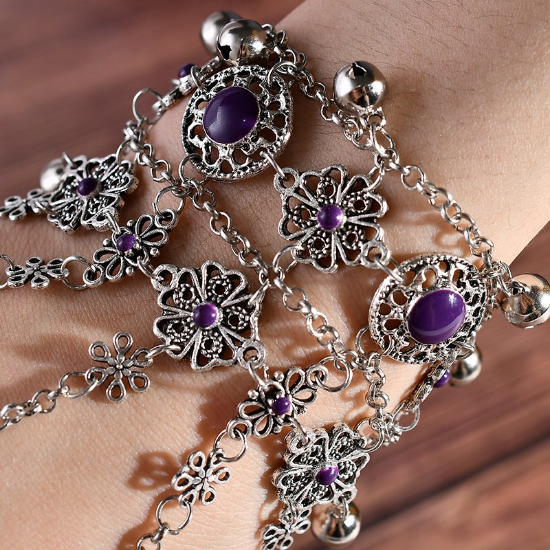 手链紫霞仙子古风古代饰品汉服配饰流苏古装手链