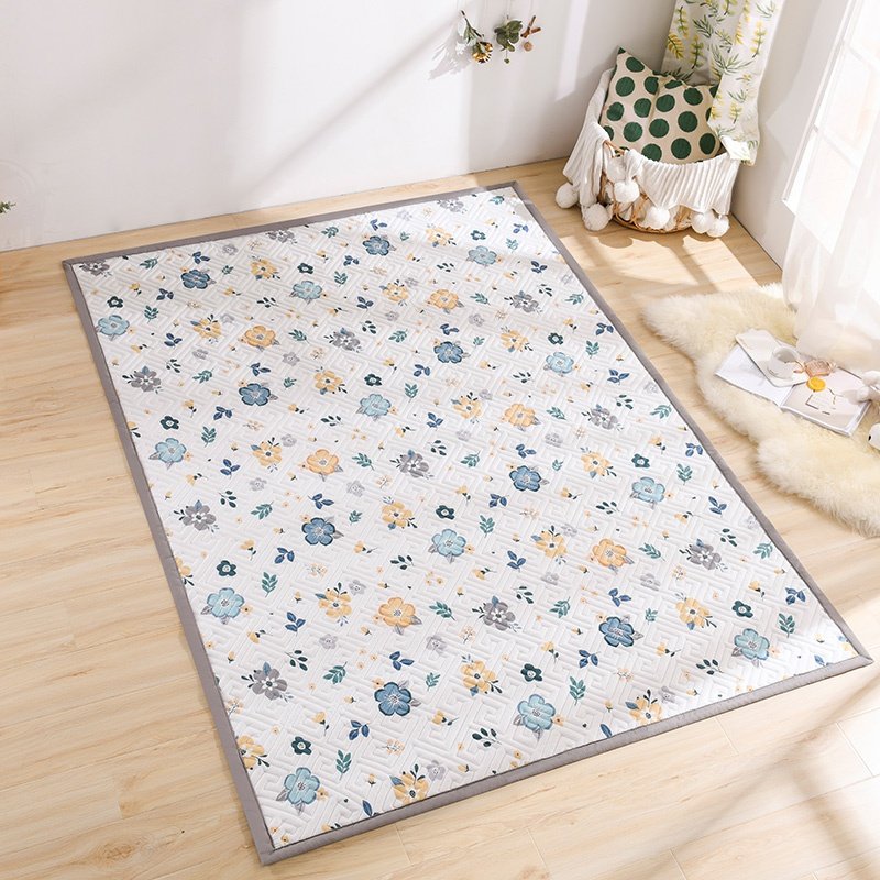 地垫布地毯爬行垫艺卧室榻榻米机防滑客厅棉全北欧洗床边垫子垫