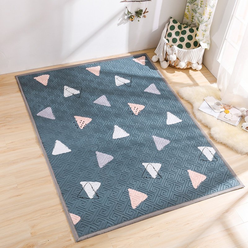 地垫布地毯爬行垫艺卧室榻榻米机防滑客厅棉全北欧洗床边垫子垫
