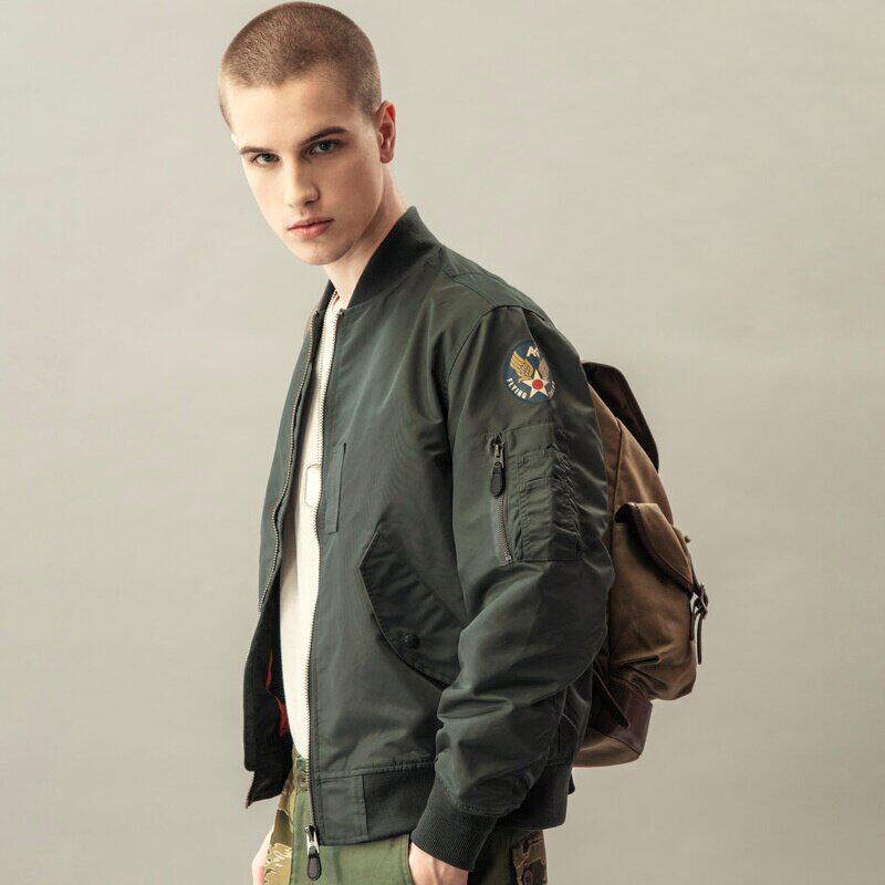 ak男装春季新款vintage复古尼龙ma1夹克棒球夹克