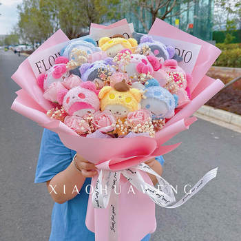 Panda doll bouquet ຜະລິດຕະພັນສໍາເລັດຮູບຂະຫນາດໃຫຍ່ 520 ວັນແຫ່ງຄວາມຮັກ Doraemon ໃຫ້ຂອງຂວັນວັນເກີດຂອງແຟນທີ່ດີທີ່ສຸດ