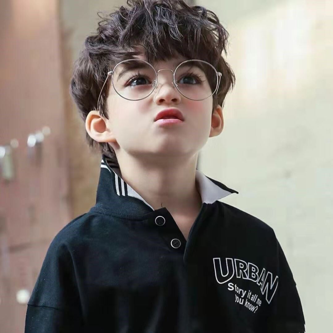 儿童假发男孩子短发自然学生拍照写真修脸刘海日常整顶假发