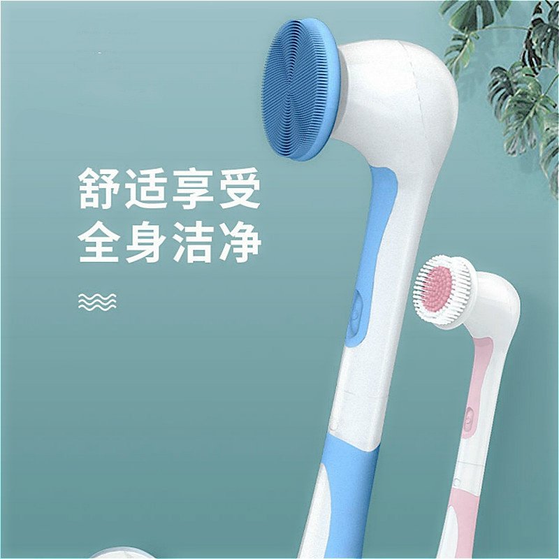动全背泥搓后刷澡充擦澡强电自沐电按器神搓动洗器长浴摩力柄刷灰