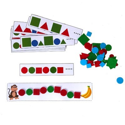 幼儿园大班形状规律排序区域创意桌面游戏活动其他手工制作