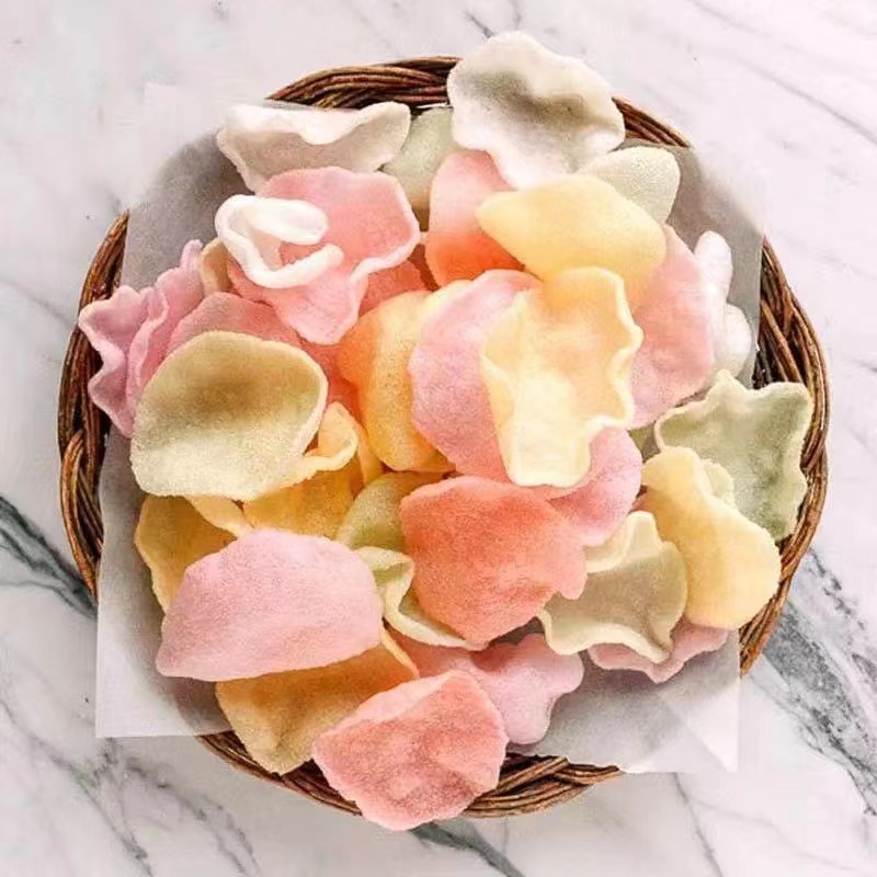 虾片零食彩色500g自己怀旧膨化食品网红虾类制品虾类制品