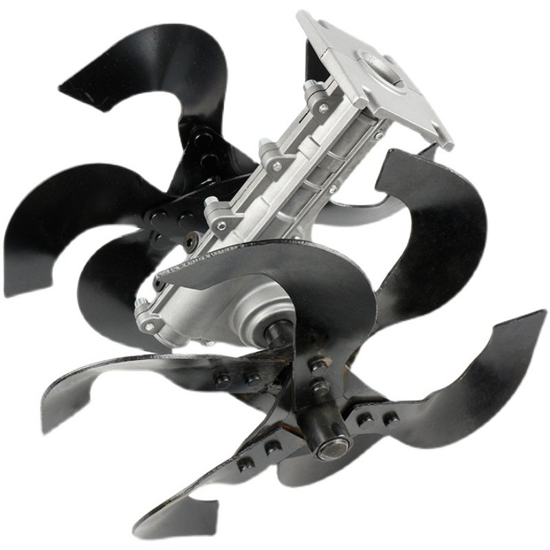 割草机除草锄草轮总成背负式防缠绕松土开沟斜刀轮六爪微耕机配件