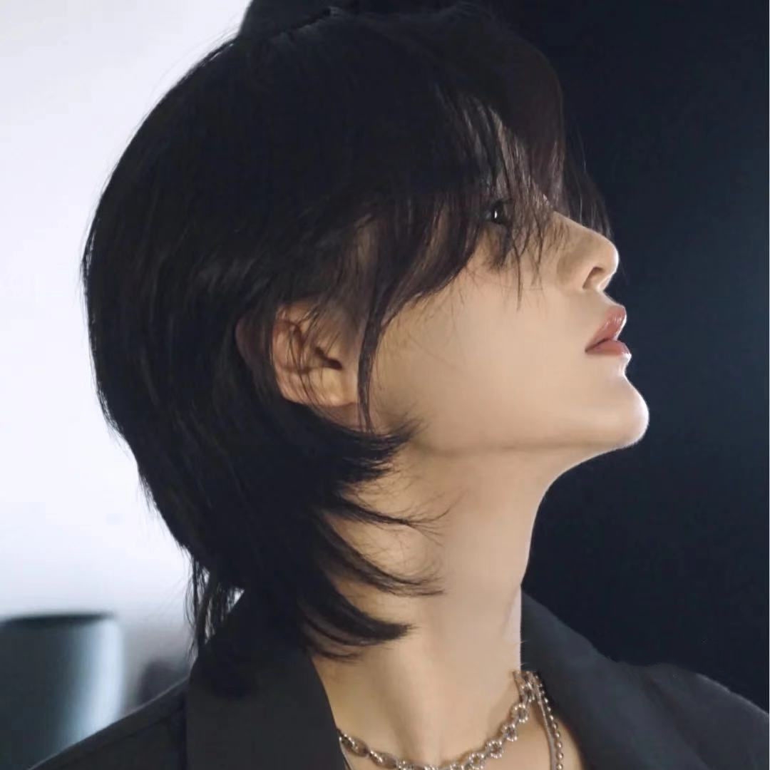 假发狼尾长发海中刘海中头套鲻鱼男女短发整顶整顶假发