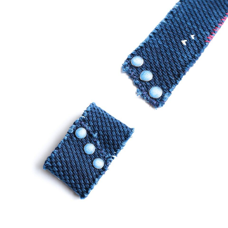 porterclassic19秋冬剑道面料按扣手环现货radianceblue手链