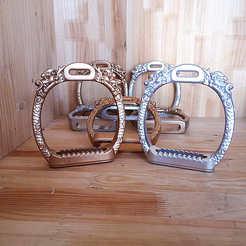 马蹬骑马复合金属彩色烤漆脚蹬马镫马马术电镀马镫