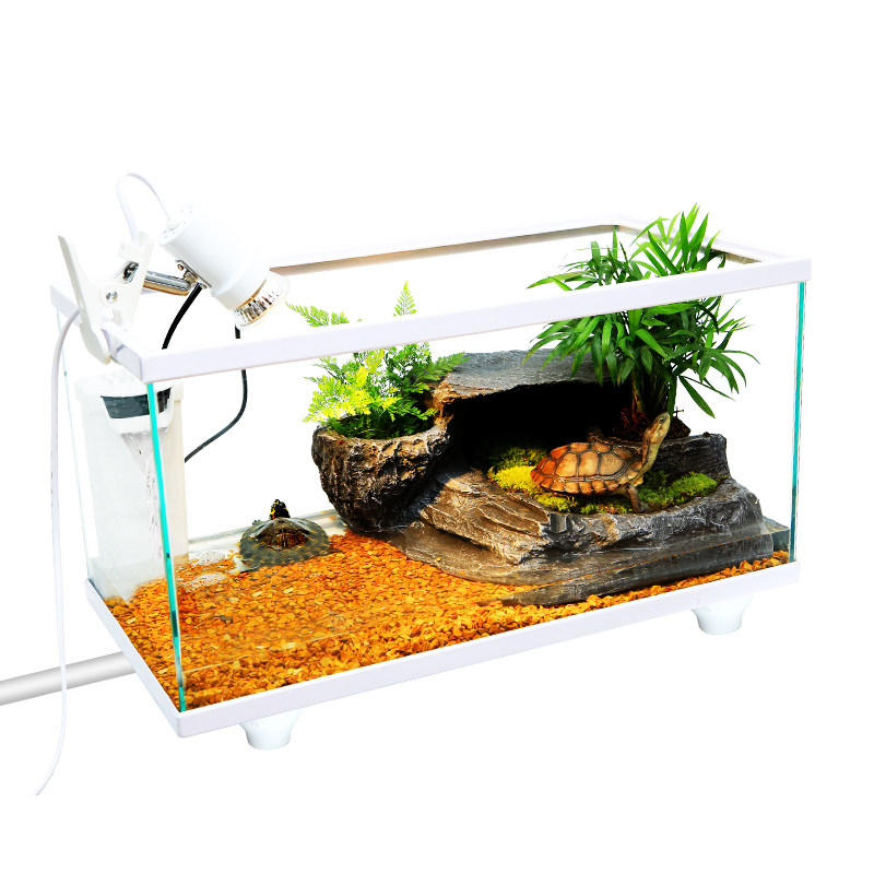 乌龟大型晒台别墅换水水陆造景家用玻璃专用鱼缸