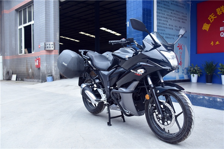 适用轻骑铃木gsx150f摩托车保险杠护杠极客改装前防摩托车保险杠