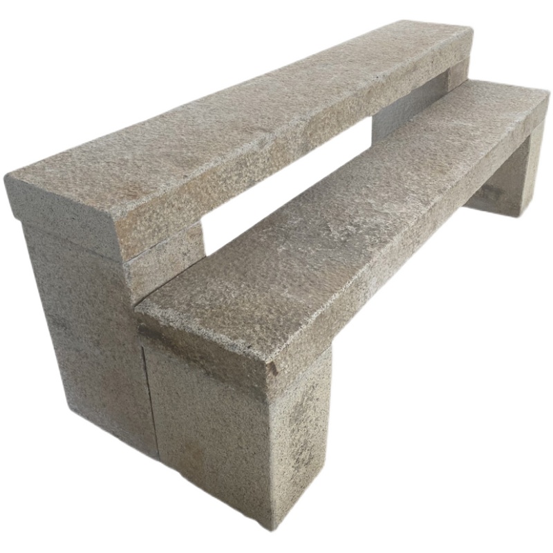 花架石头盆景户外架子托台仿古艺术石条凳子花架