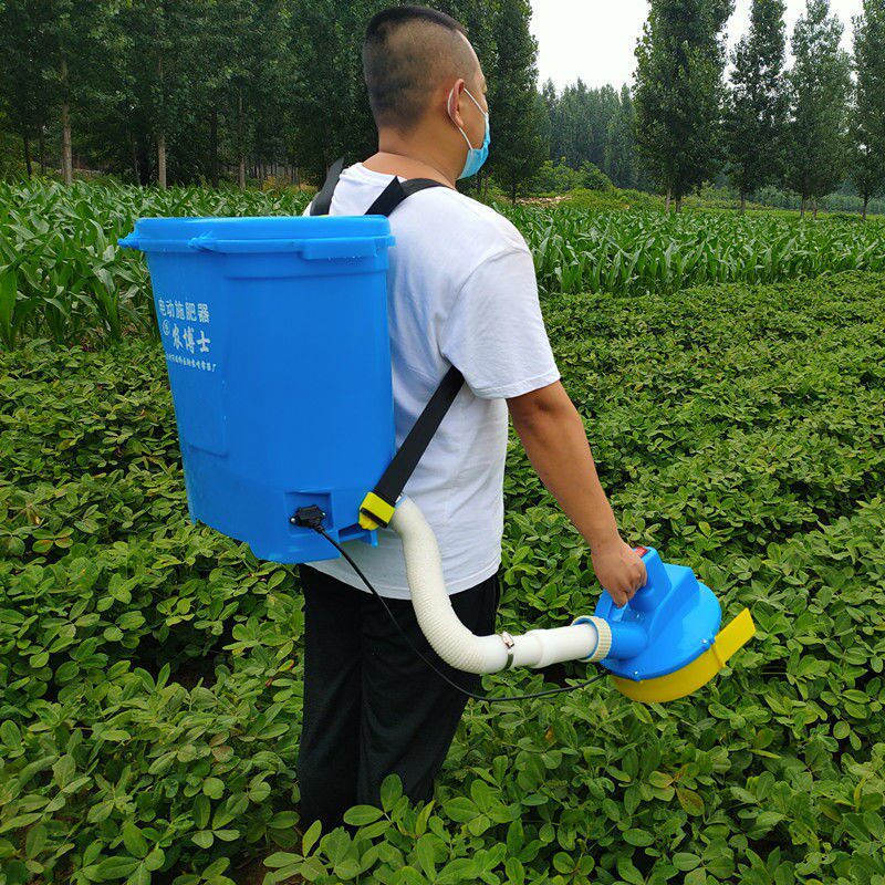 i农用后施式电动施肥背r撒化肥机撒肥投料机龙虾投食全自动器肥神
