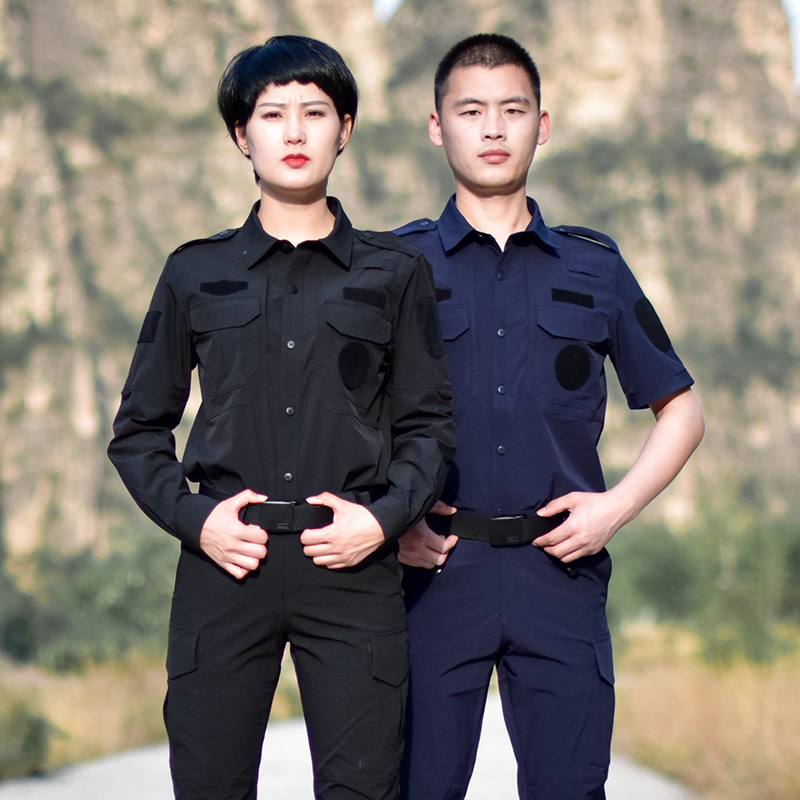 2022新款速干教官服作训服执勤训练服套装男户外保安服作战服蛙服