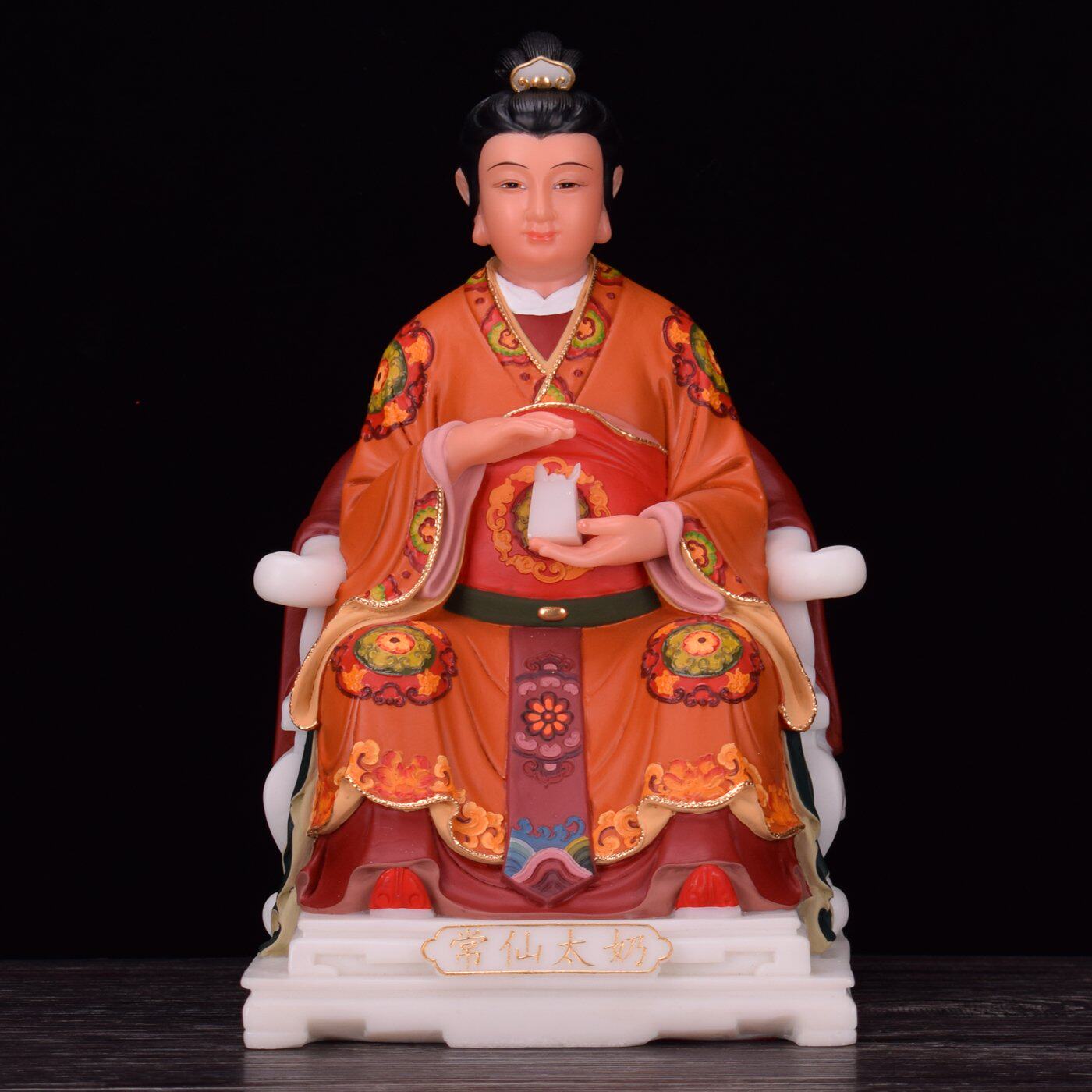 汉白玉12寸雕像蛇仙常三太爷太奶保家供奉神像摆件