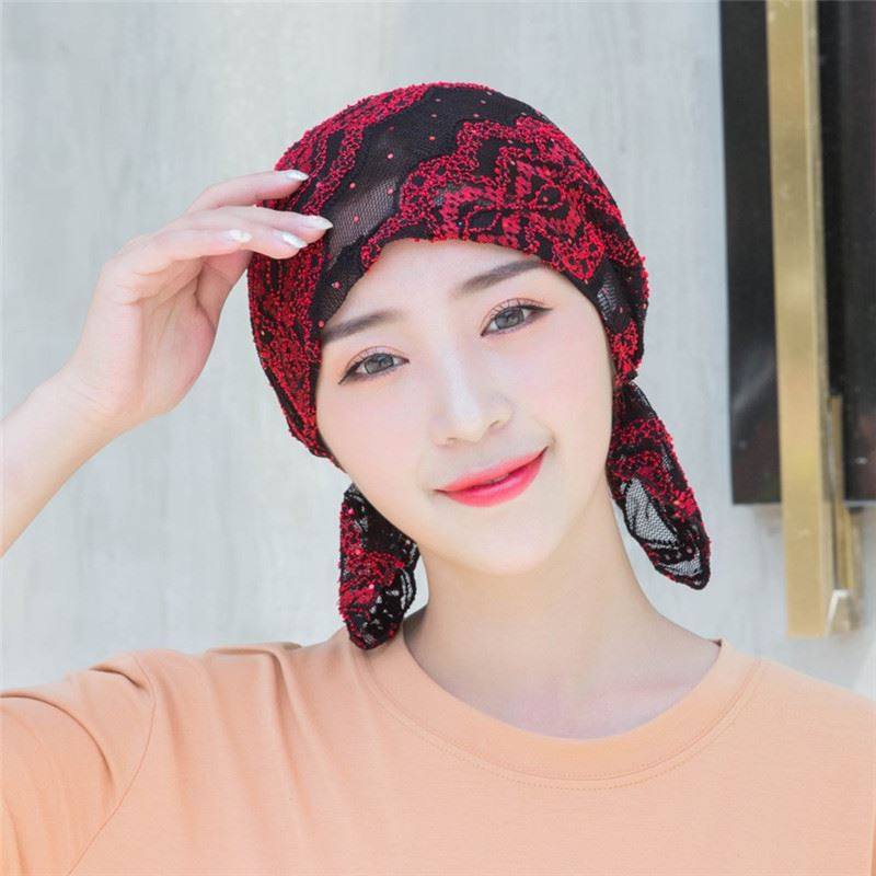 2021新款夏季穆斯纱巾头巾帽子回林盖头亮丝帽子