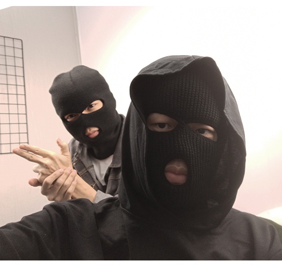 csgo头套帽子彩色沙雕3孔抖音同款rushb反恐精英帽子