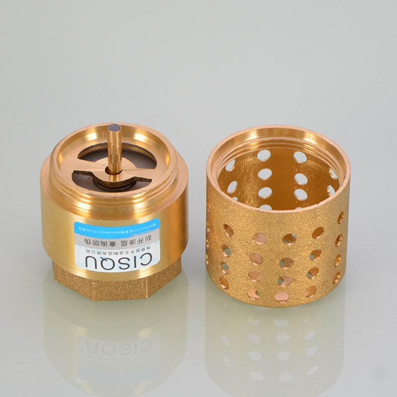 全铜抽水水泵抽水机底阀4分6分1寸水管单向阀底阀