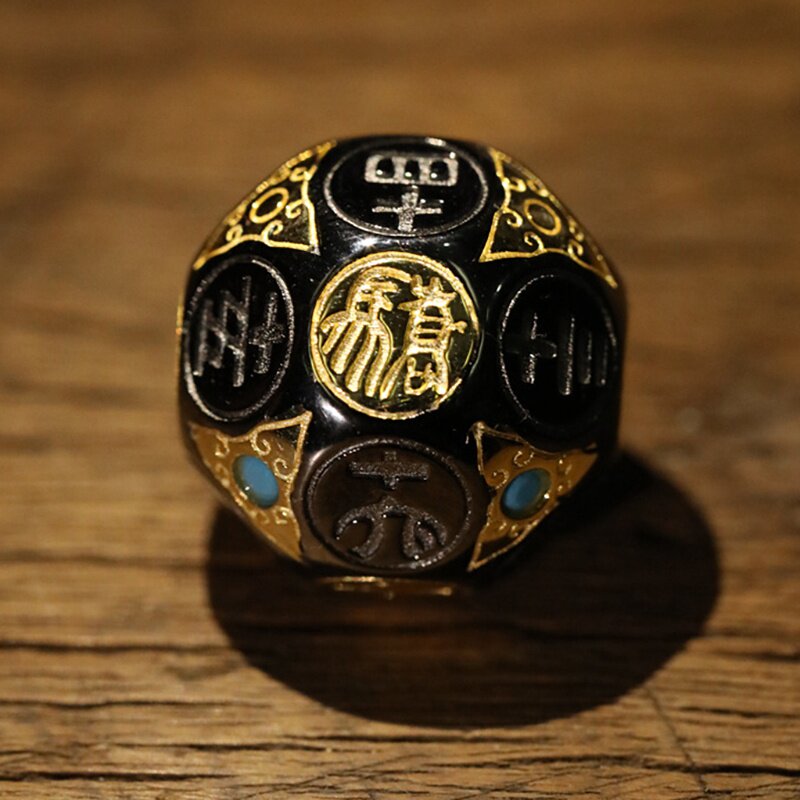 中华遗产中国十八八面骰子酒令古代桌游金属色子