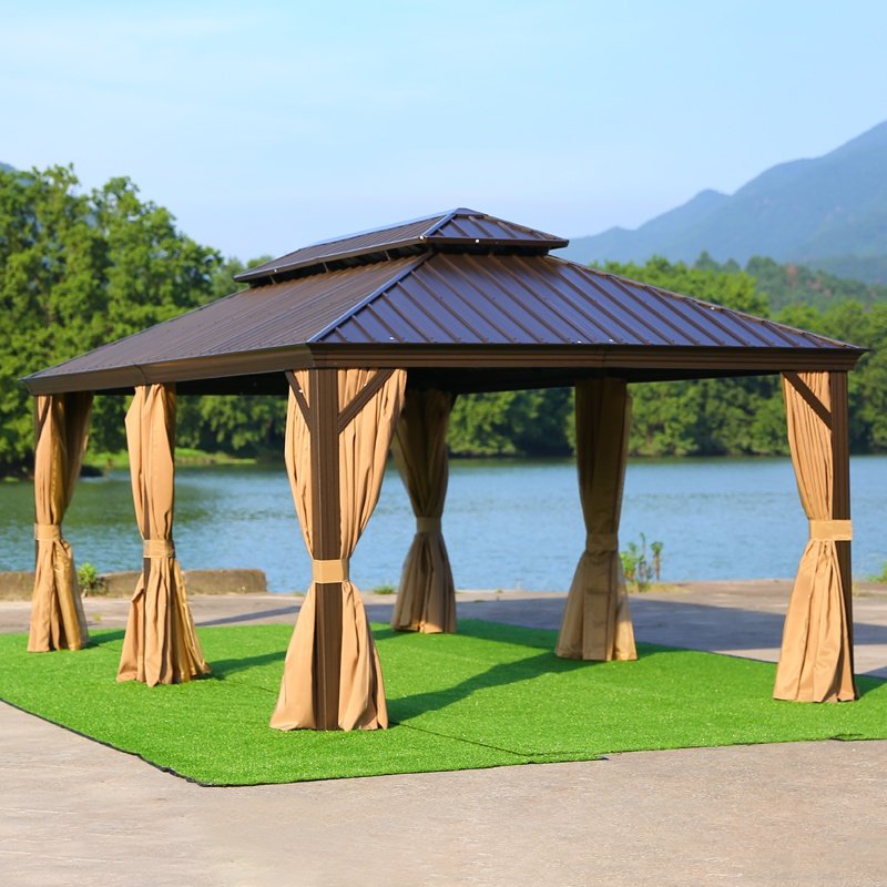 户外凉亭帐篷花园庭院农家乐铝合金移动小木屋房子木屋凉亭