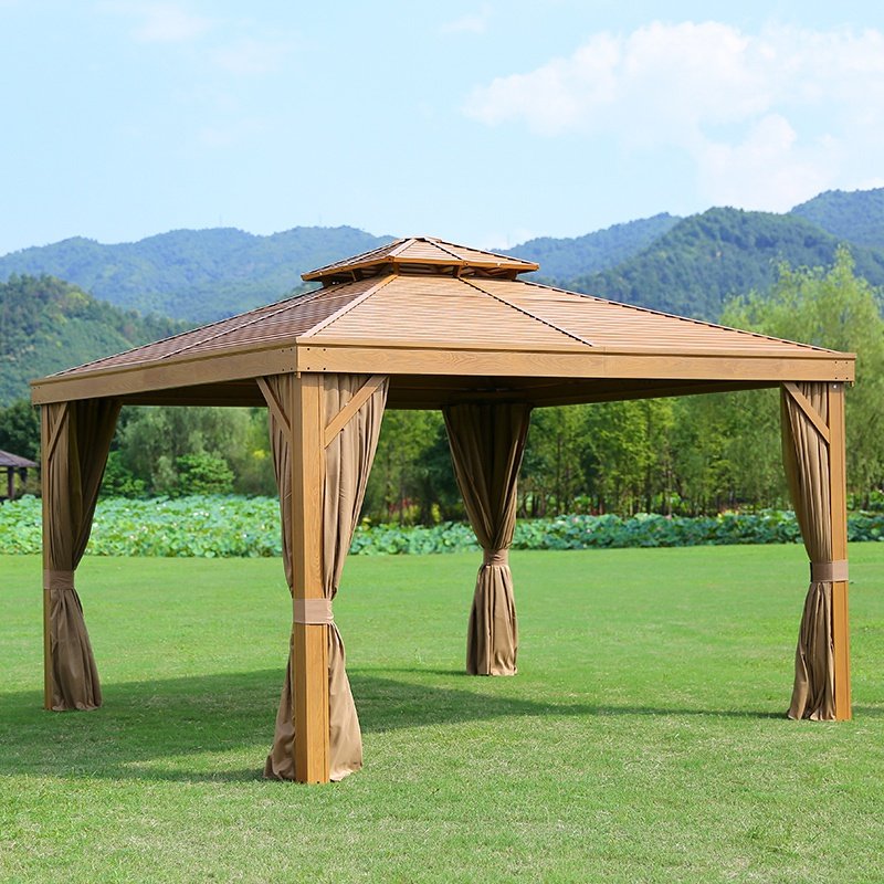 户外凉亭帐篷花园庭院农家乐铝合金移动小木屋房子木屋凉亭