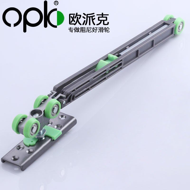 滑轮欧派克静音双向阻尼缓冲吊轮滚轮实木推拉门吊滑