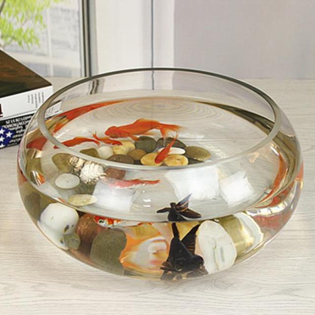 鱼缸小户户型客厅创意小鱼桌面小型个性圆形鱼缸